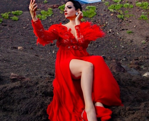 Sabrina Messina Shooting Voce Vulcanica, Etna